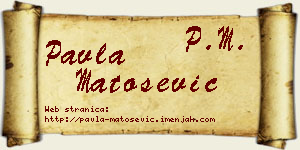 Pavla Matošević vizit kartica